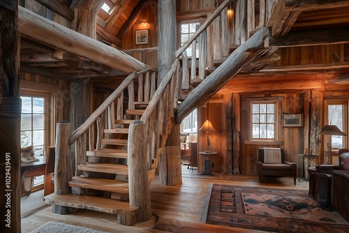 old wooden staircase