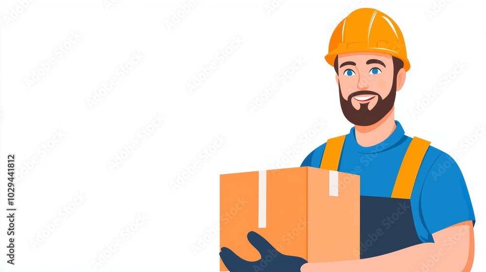 A factory worker with safety helmet, operating machinery, modern flat vector style, isolated on white background A factory worker with safety helmet, operating machinery, modern flat vector style, isolated on white background