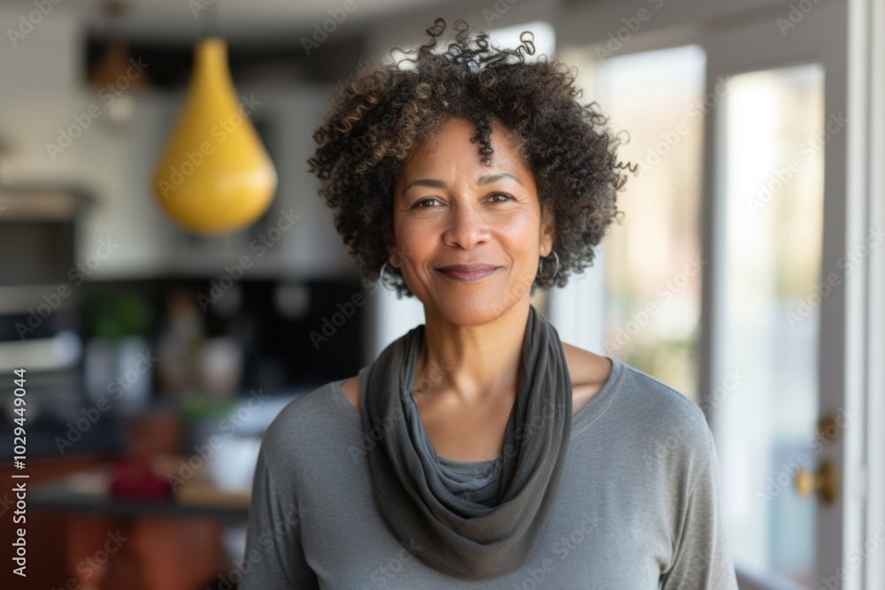 Portrait of a middle aged body positive African American woman Portrait of a middle aged body positive African American woman