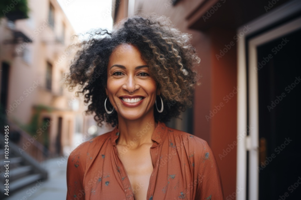 Portrait of a middle aged body positive African American woman Portrait of a middle aged body positive African American woman