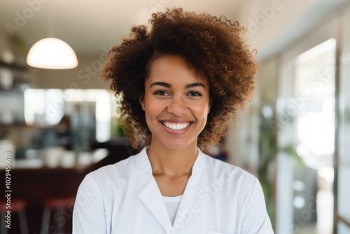 Portrait of a smiling female African American medical physician