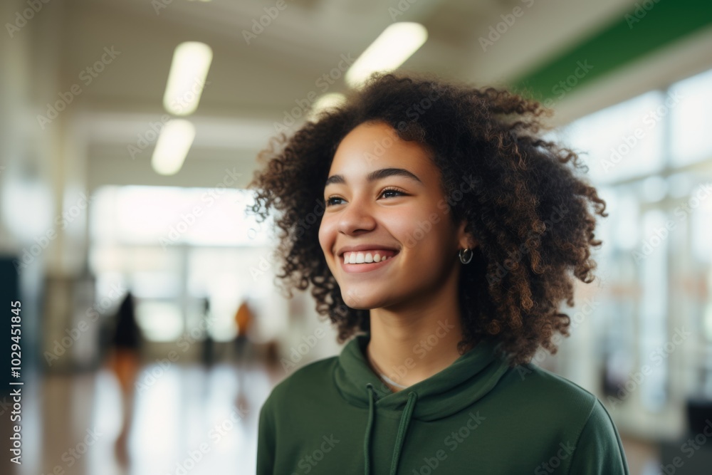 Portrait of a smiling female high school student Portrait of a smiling female high school student