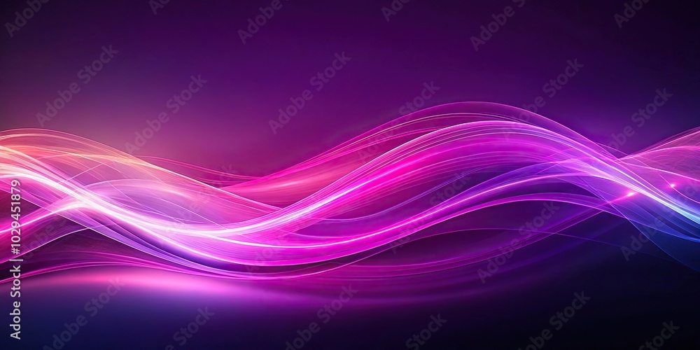Pink and purple gradient waves with silhouette Pink and purple gradient waves with silhouette