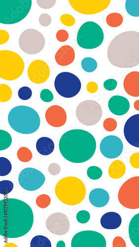 Abstract organic shapes background. Vertical format for social media. Vector illustration, flat design