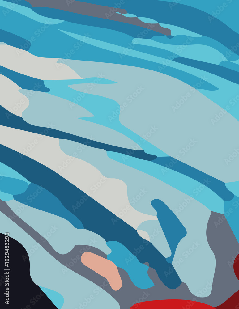 abstract background poster with untidy waves Illustration abstract background poster with untidy waves Illustration