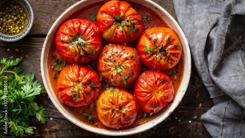 Provencal tomatoes baked in the oven.