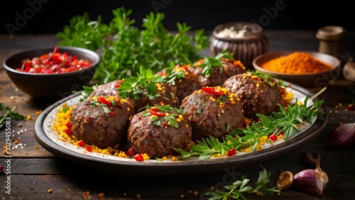 Mutton jacket is a Middle Eastern dish made of minced lamb and spices, onions and herbs.