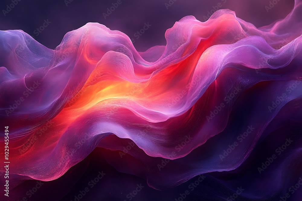 Fototapeta premium Abstract background with flowing colorful waves
