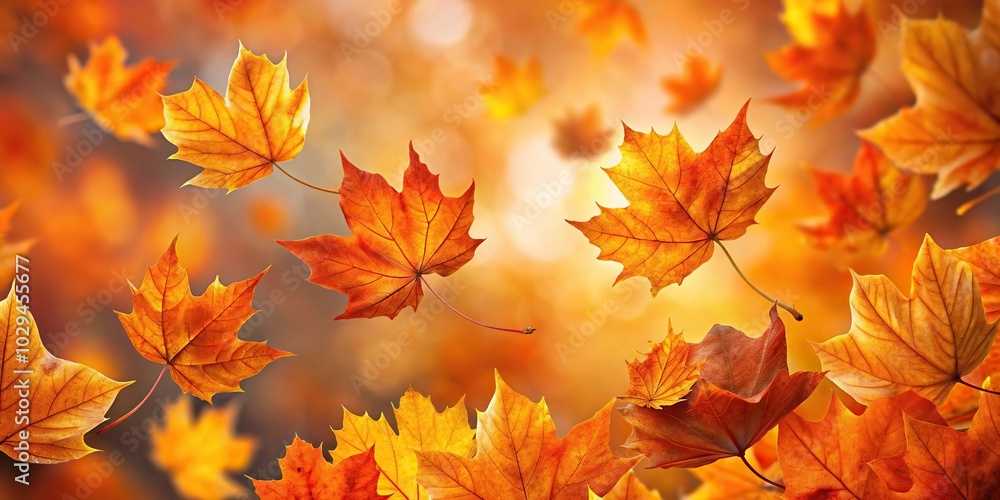 orange autumn leaves in close-up orange autumn leaves in close-up