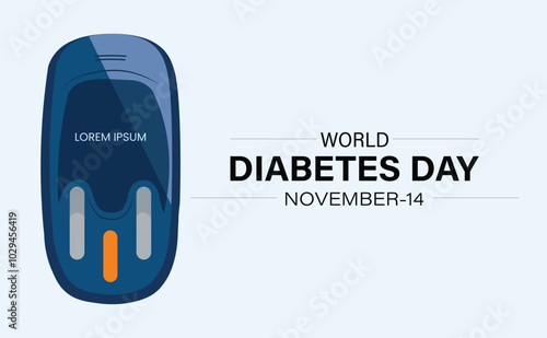World Diabetes Day. Diabetes celebrated every year on November 14
