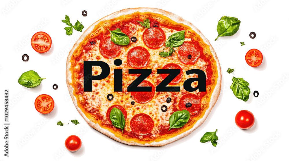 Tasty Pizza With Pepperoni Herbs and Fresh Veggies Generative AI Tasty Pizza With Pepperoni Herbs and Fresh Veggies Generative AI