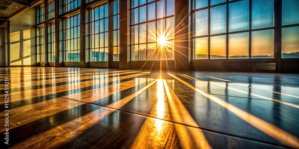sunlight streaming through windows creating shadows on floor sunlight streaming through windows creating shadows on floor