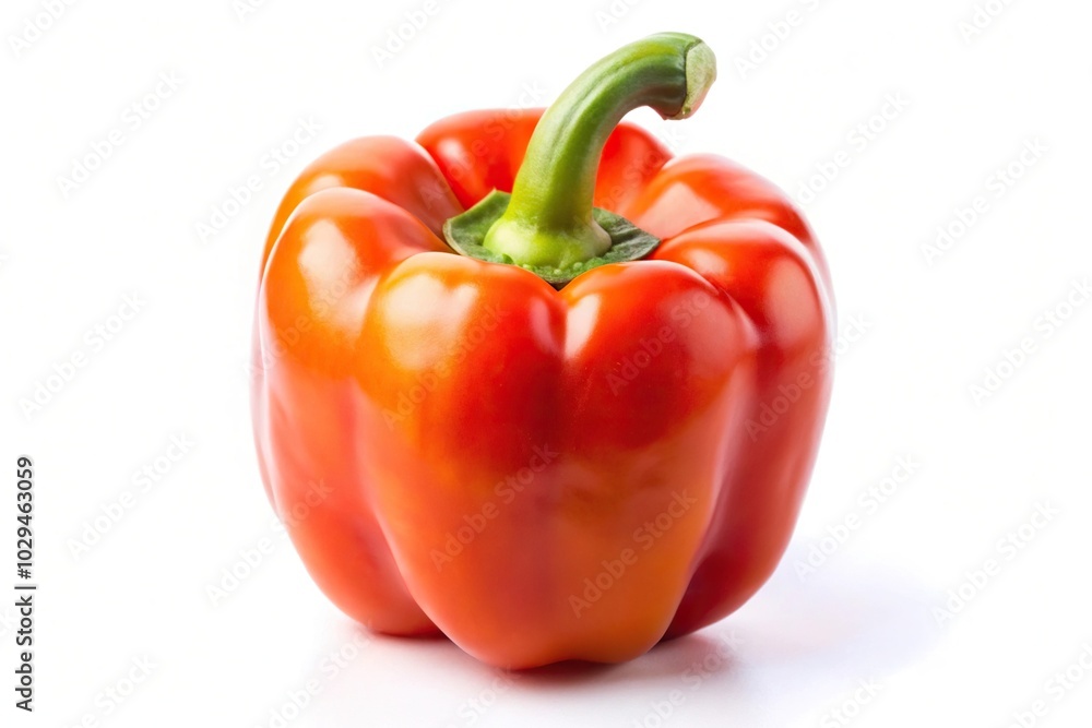 Mix of bell peppers with varying depth of field isolated on white background Mix of bell peppers with varying depth of field isolated on white background