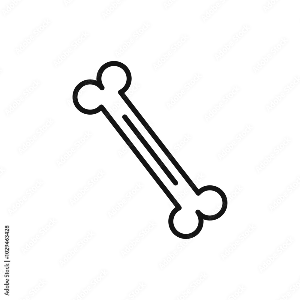 Bones icon Thin line art isolated Bones icon Thin line art isolated