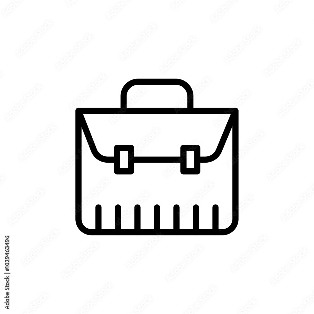 Briefcase icon Thin line art isolated Briefcase icon Thin line art isolated