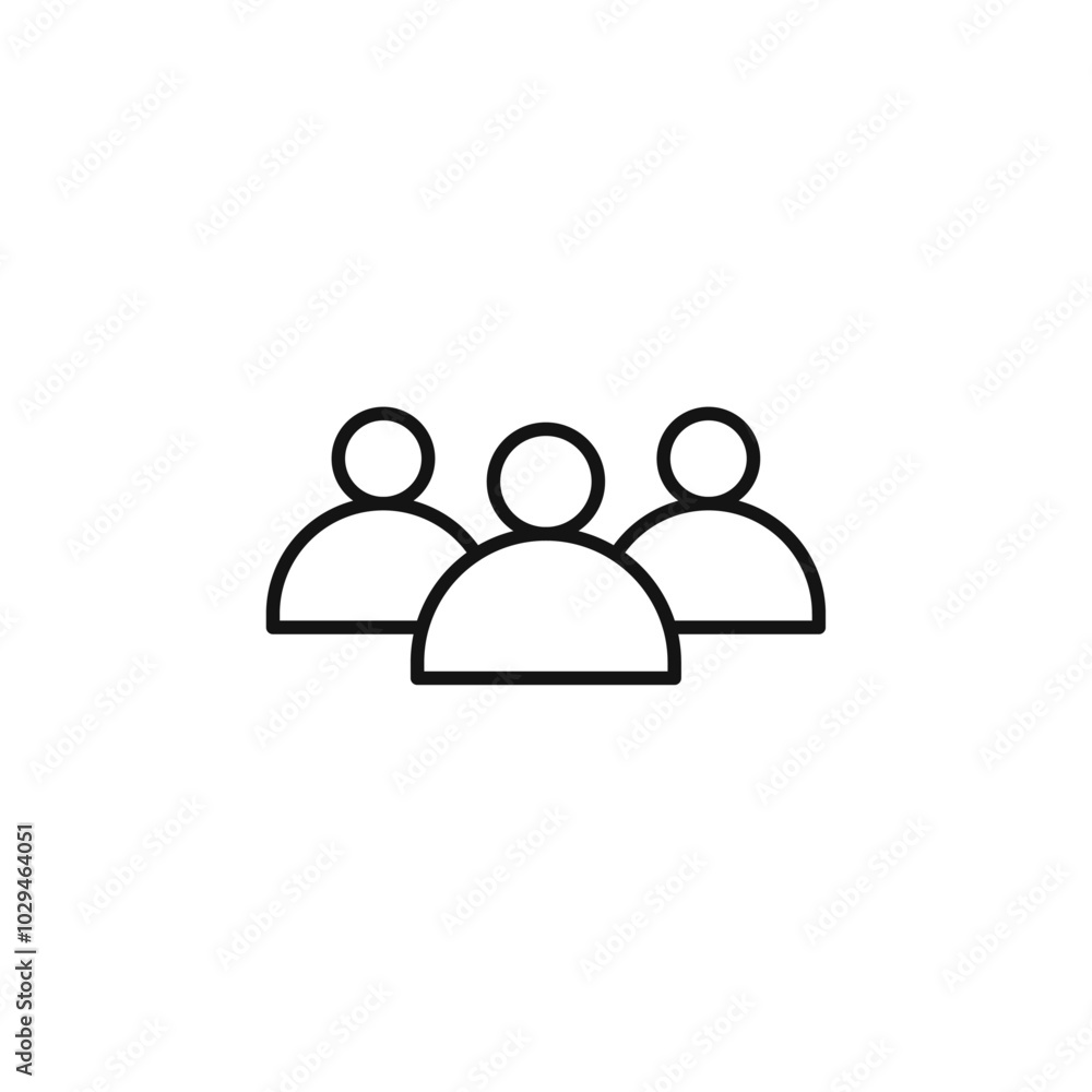 Community icon Thin line art isolated Community icon Thin line art isolated