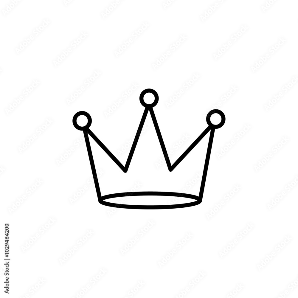 Crown icon Thin line art isolated Crown icon Thin line art isolated