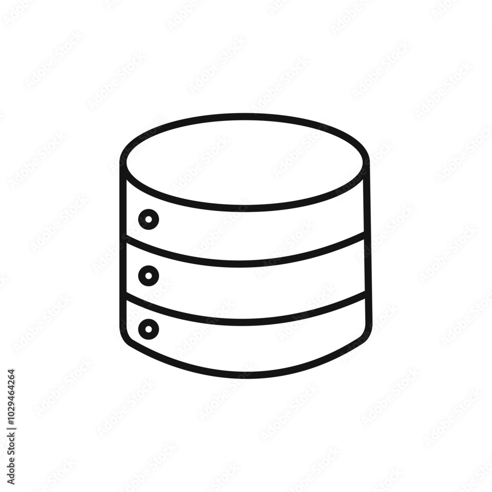 Database icon Thin line art isolated Database icon Thin line art isolated