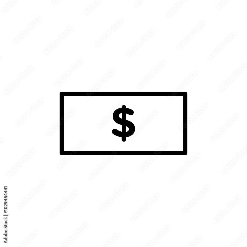 Dollar icon Thin line art isolated Dollar icon Thin line art isolated