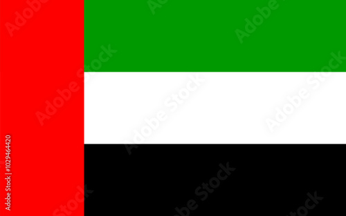 National flag of United Arab Emirates. UAE country flag banner background vector illustration 