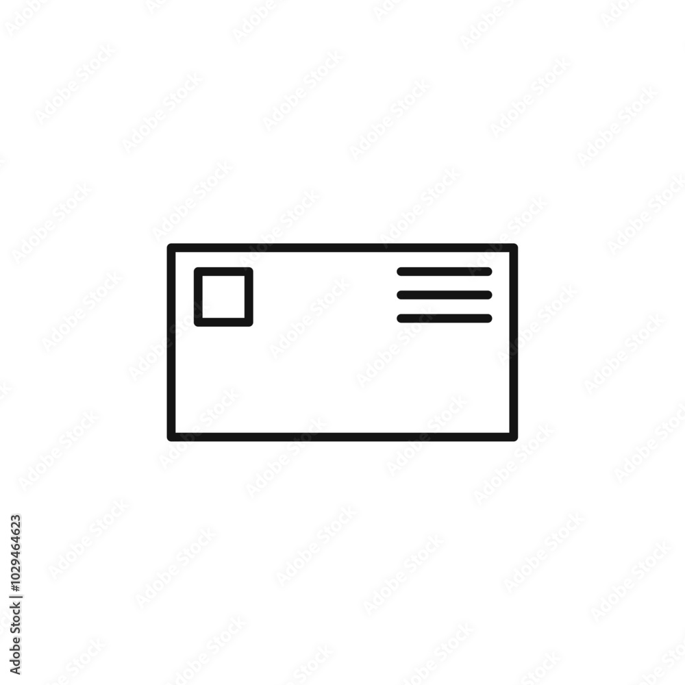 Envelope icon Thin line art isolated Envelope icon Thin line art isolated