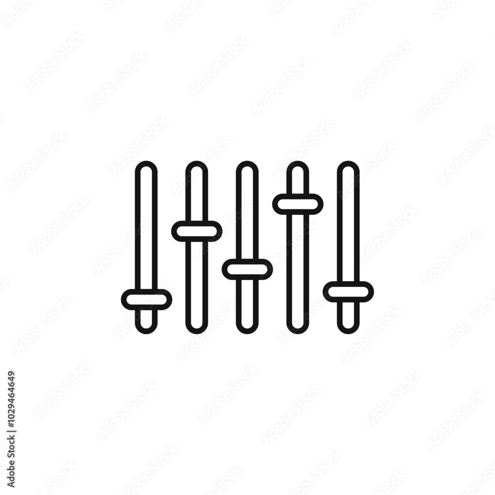 Equalizer icon Thin line art isolated Equalizer icon Thin line art isolated
