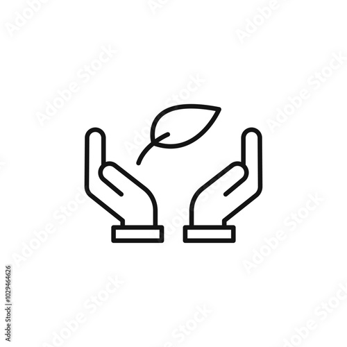Environment icon Thin line art isolated