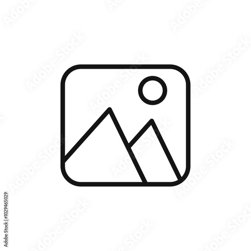 Gallery icon Thin line art isolated