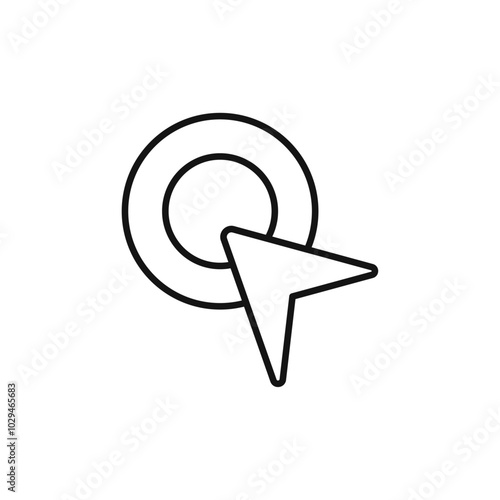 Interactive icon Thin line art isolated
