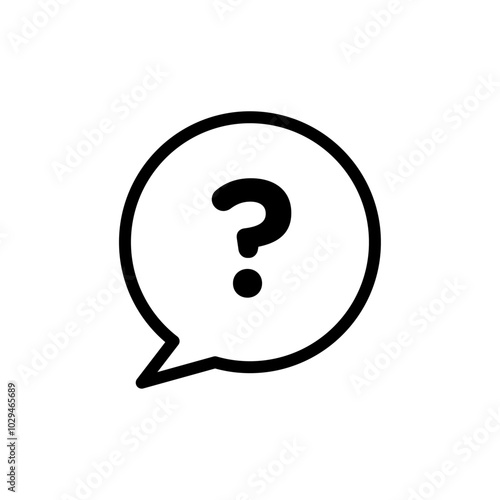Interrogation icon Thin line art isolated