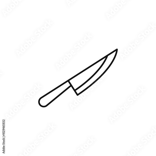 knife icon Thin line art isolated