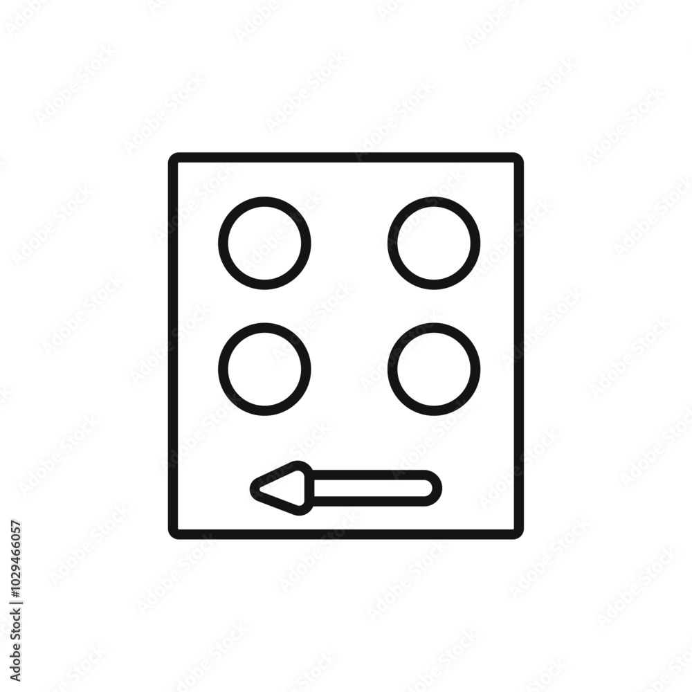 Makeup palette Icon Thin line art isolated Makeup palette Icon Thin line art isolated