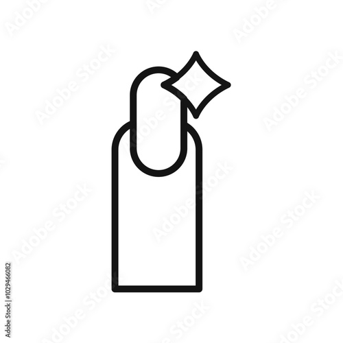 Manicure icon Thin line art isolated