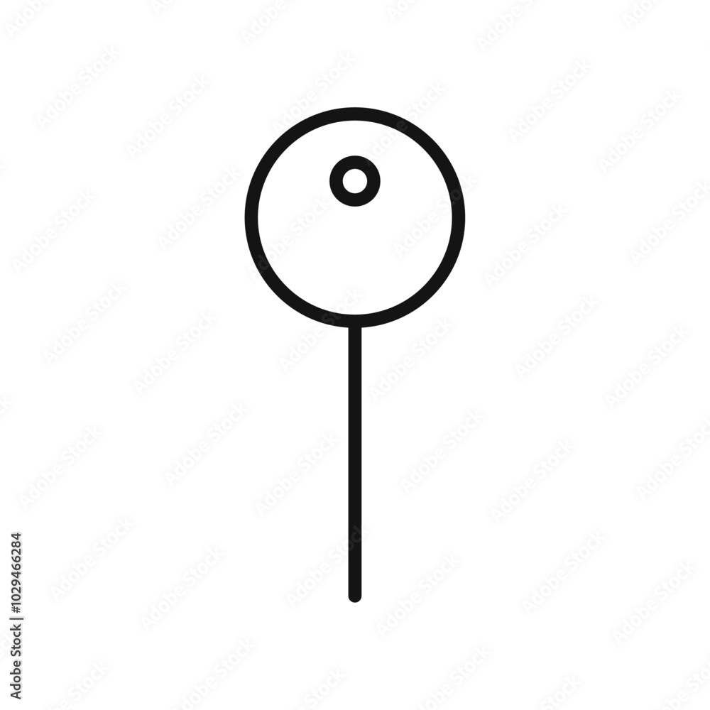 Navigation pin icon Thin line art isolated Navigation pin icon Thin line art isolated