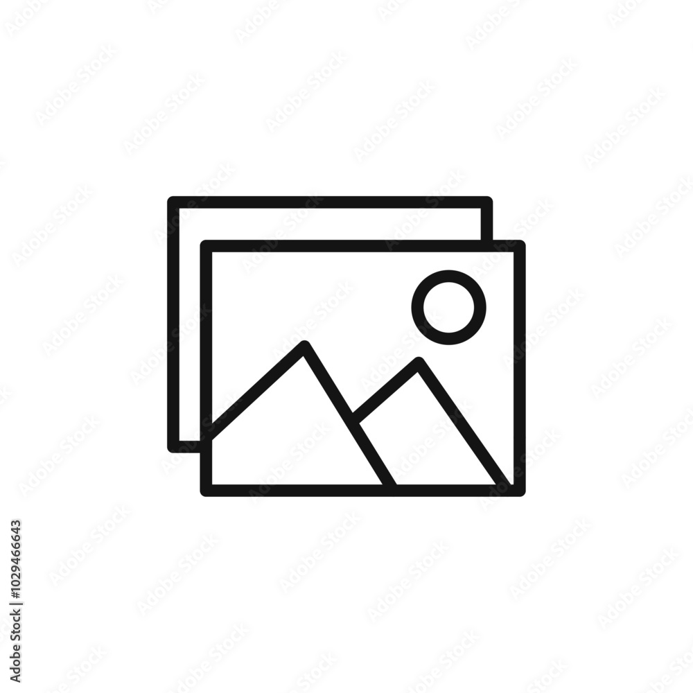 Picture icon Thin line art isolated Picture icon Thin line art isolated