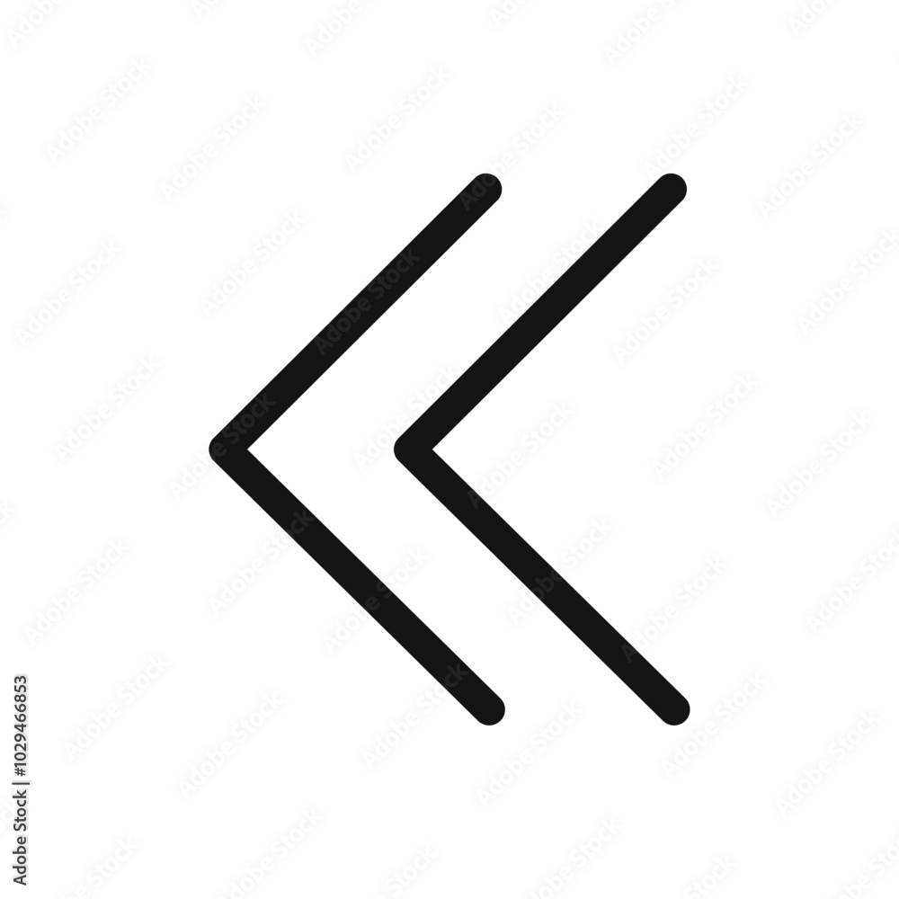 Previous icon Thin line art isolated Previous icon Thin line art isolated