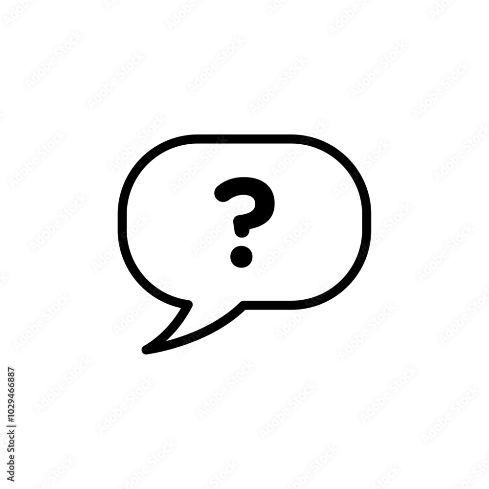 Question Icon Thin line art isolated Question Icon Thin line art isolated