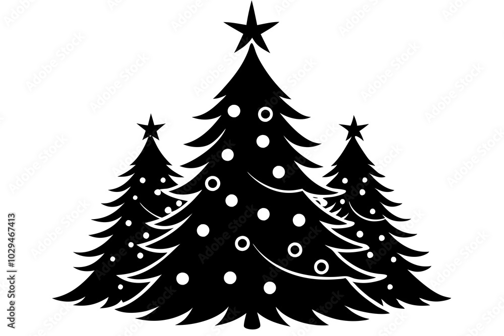 Obraz premium christmas tree illustration