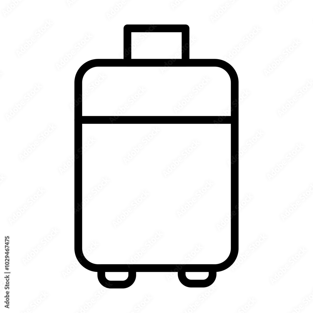 Suitcase icon Thin line art isolated Suitcase icon Thin line art isolated