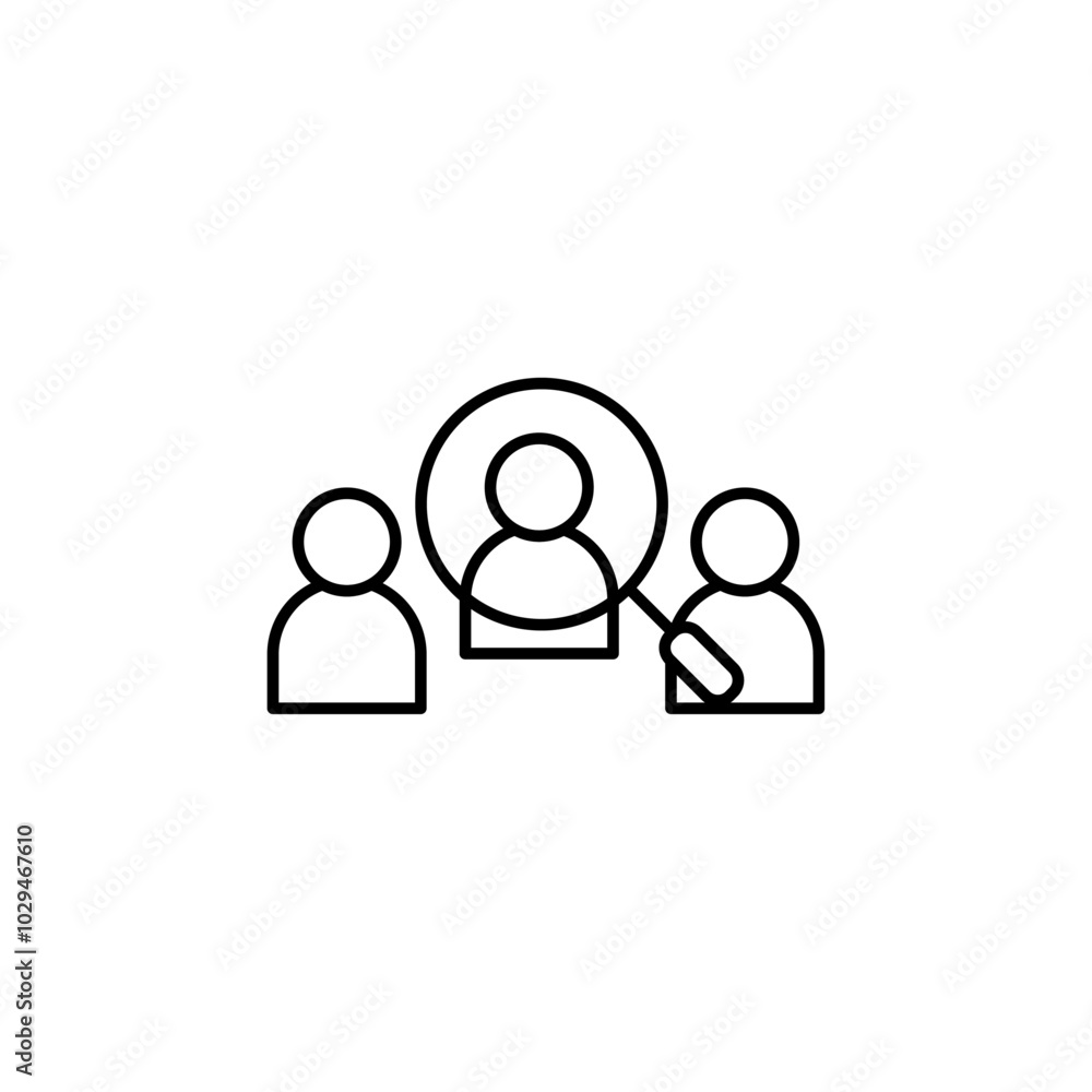 Target audience icon Thin line art isolated Target audience icon Thin line art isolated