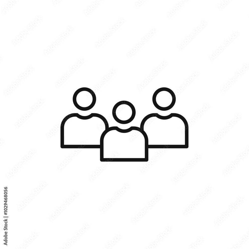 Users icon Thin line art isolated Users icon Thin line art isolated
