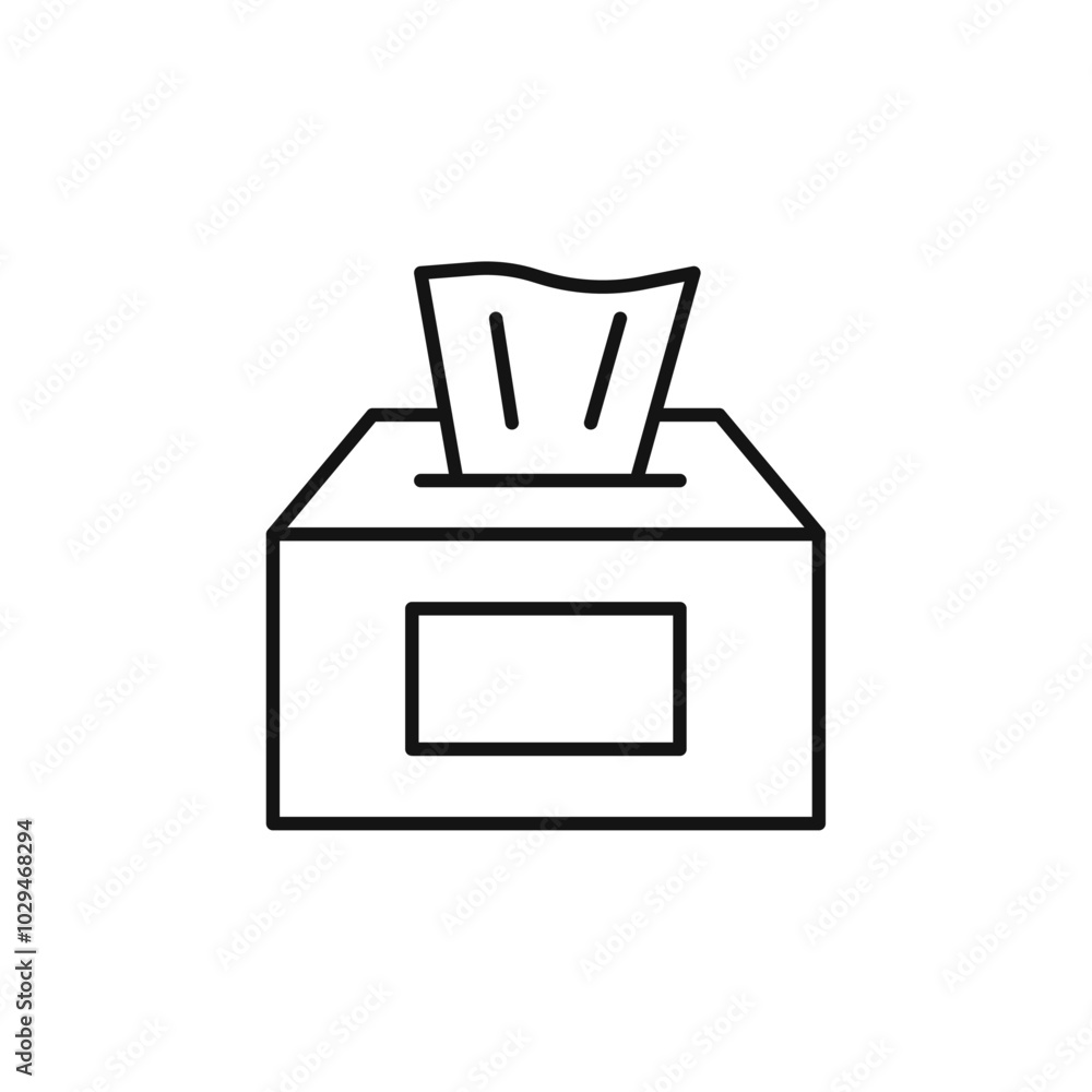 Wipes pack icon Thin line art isolated Wipes pack icon Thin line art isolated