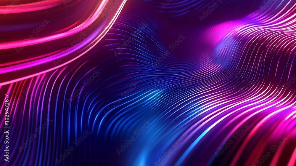 Vivid Neon Light Waves in Motion Abstract Color Symphony Art Vivid Neon Light Waves in Motion Abstract Color Symphony Art