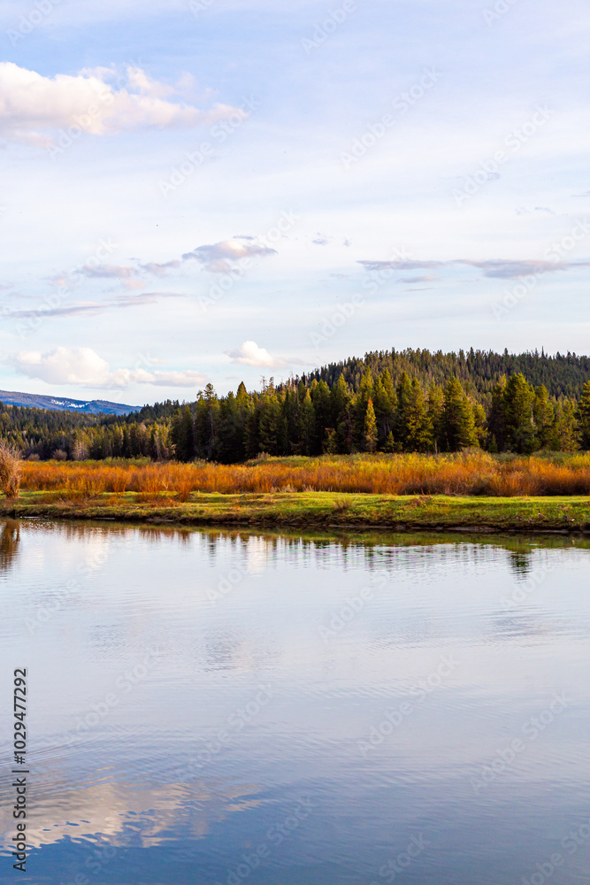 Serene Landscape of Grand Teton with Reflective Lake Serene Landscape of Grand Teton with Reflective Lake