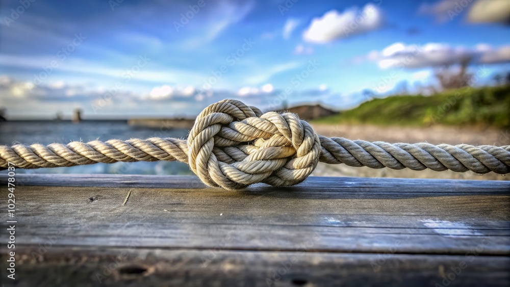 Fototapeta premium Minimalist Knot in Line Art - Embracing Beauty in Simplicity