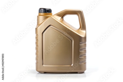 Plastic container for engine oil isolated on white background