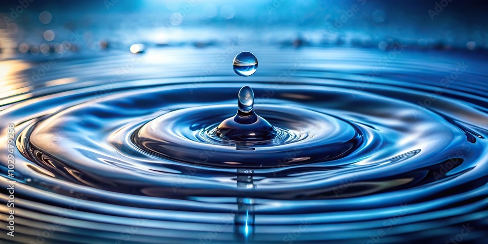 Water droplets floating on a body of water with shallow depth of field Water droplets floating on a body of water with shallow depth of field