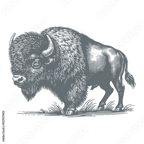 bison vector illustration