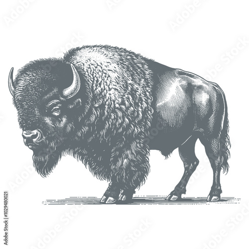 bison vector illustration