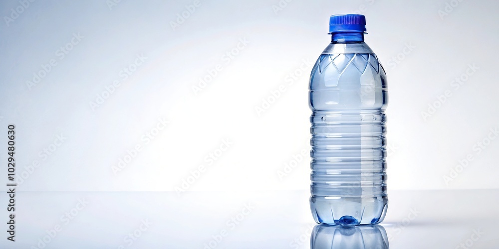 Plastic water bottle isolated on white background medium shot Plastic water bottle isolated on white background medium shot